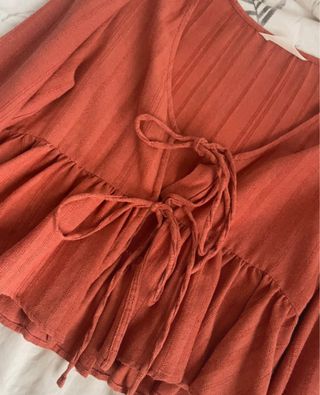 Blusa Coral Manga Larga Mango