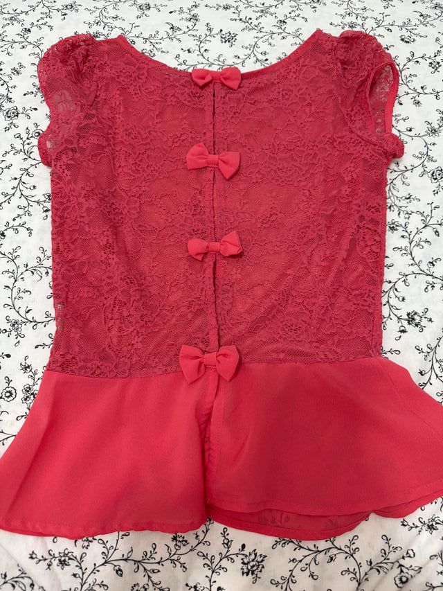 Blusa rosa de encaje 