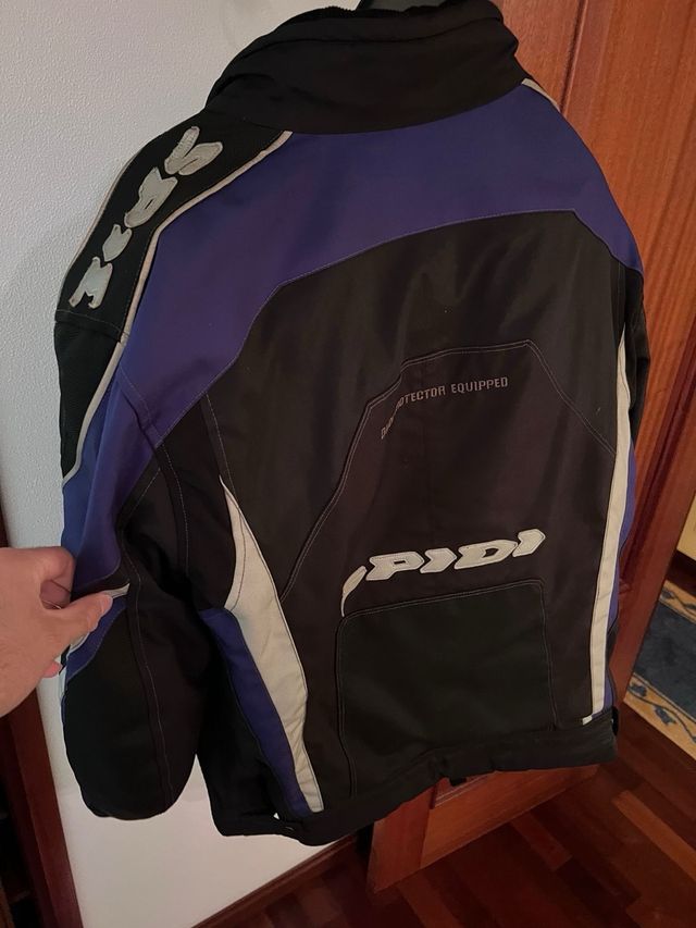 Chaqueta Moto Spidi Negra y Azul de hombre.