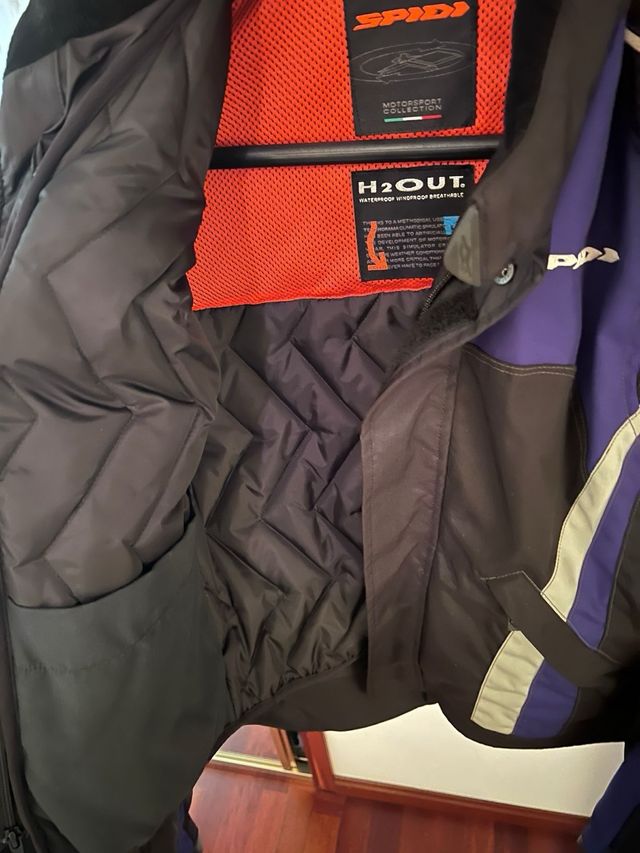 Chaqueta Moto Spidi Negra y Azul de hombre.