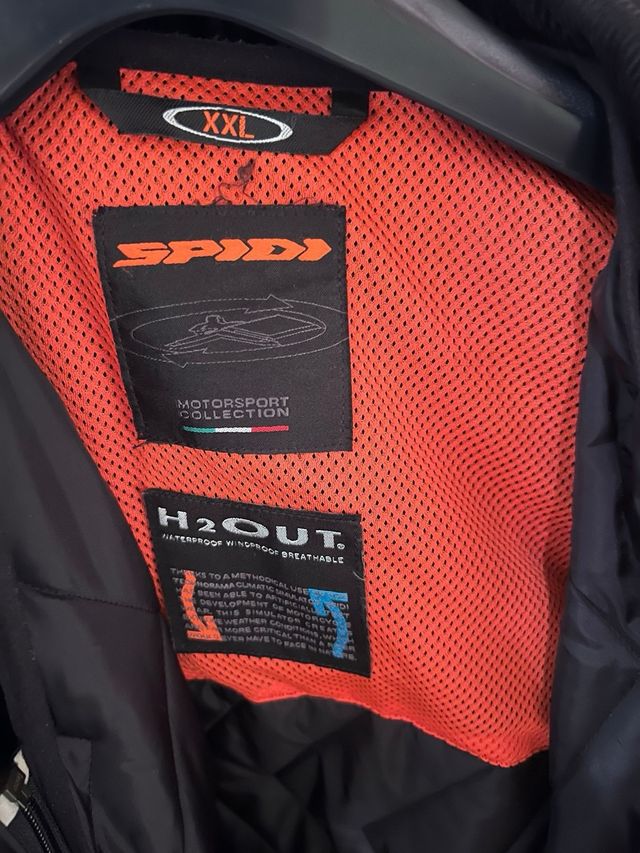 Chaqueta Moto Spidi Negra y Azul de hombre.