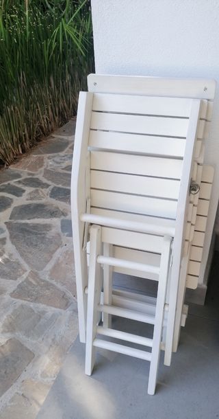 Mesa y 2 Sillas Plegables Madera Niños Int/Ext