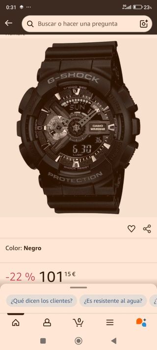 Casio G-Shock Negro Hombre, no hago envios 