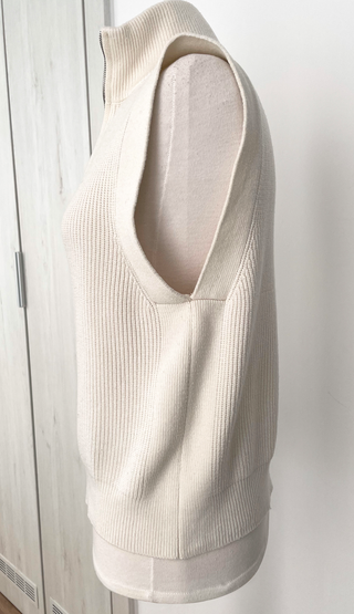 Chaleco Crema con Cremallera || S-M (36-38)
