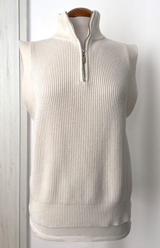 Chaleco Crema con Cremallera || S-M (36-38)