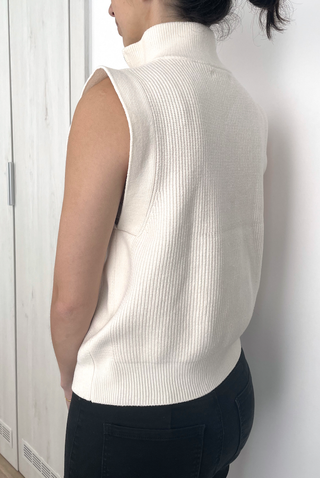 Chaleco Crema con Cremallera || S-M (36-38)