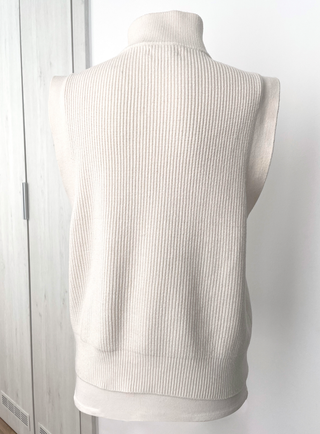 Chaleco Crema con Cremallera || S-M (36-38)