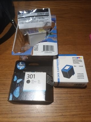 Cartuchos de tinta HP 301  Epson y Cartridge