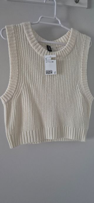 Chaleco de punto crop H&M mujer talla M