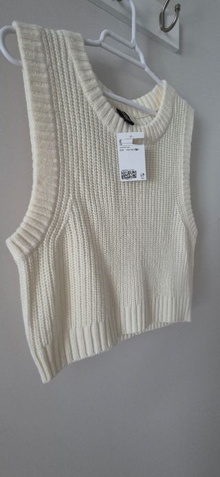 Chaleco de punto crop H&M mujer talla M