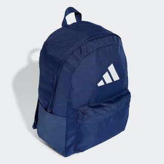 Mochila Adidas Logo 3 Bandas Azul Nueva