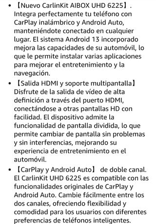 Carplay Garlinkit Android UHD 6225