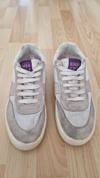 Zapatillas Bimba y Lola grises y amarillas