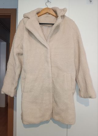 Abrigo borreguillo beige talla M