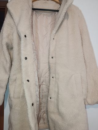 Abrigo borreguillo beige talla M