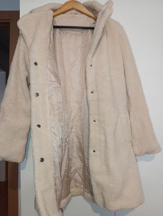 Abrigo borreguillo beige talla M
