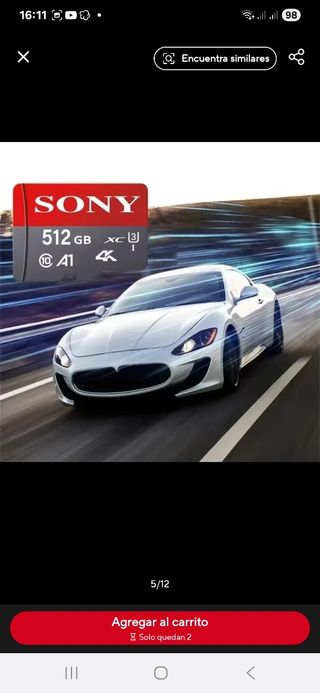Tarjeta Micro SD Sony 1TB 1024 GB Nueva!!!! 