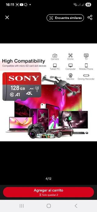 Tarjeta Micro SD Sony 1TB 1024 GB Nueva!!!! 