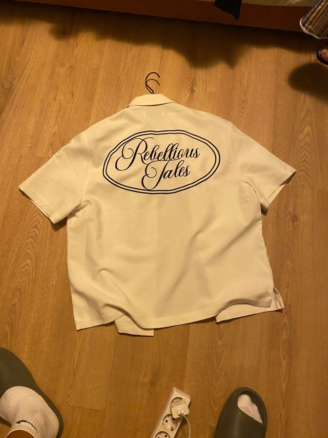 Camisa corta Bershka blanca