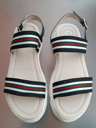 Sandalias de plataforma mujer multicolor