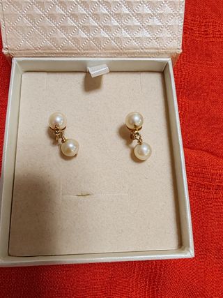 Pendientes Oro 18k y Perlas
