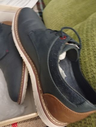 Zapatos de vestir hombre azul y marrón