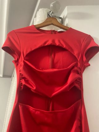Vestido Bershka Rojo Sin Usar Talla S