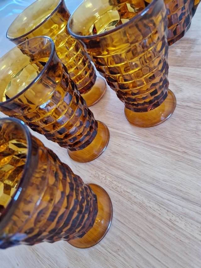 Conjunto Jarro e Copos Âmbar