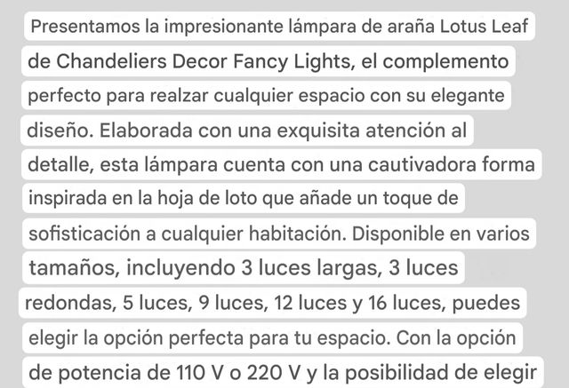 Lámpara Colgante Hoja de Loto Dorada