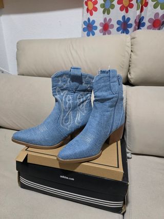 Botines Vaqueros Azul Talla 40