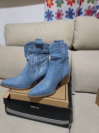Botines Vaqueros Azul Talla 40