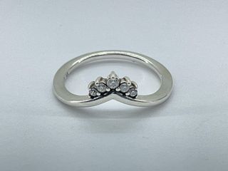 anillo plata 925mm con piedra con circonita