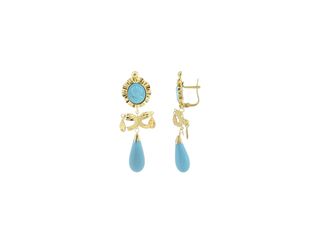 pendientes oro 18k con piedra
