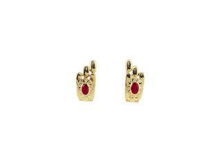 pendientes oro 18k con piedra con circonita