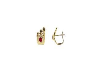 pendientes oro 18k con piedra con circonita