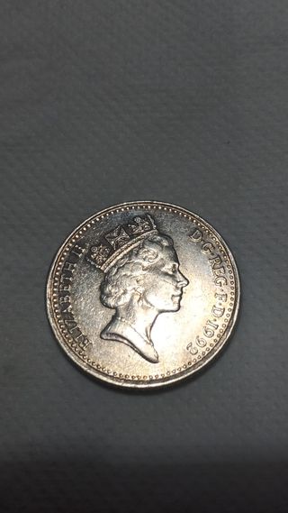 10 Peniques Gran Bretaña 1992 Isabel II