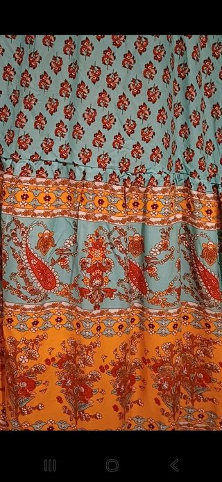 Vestido midi viscosa manga corta