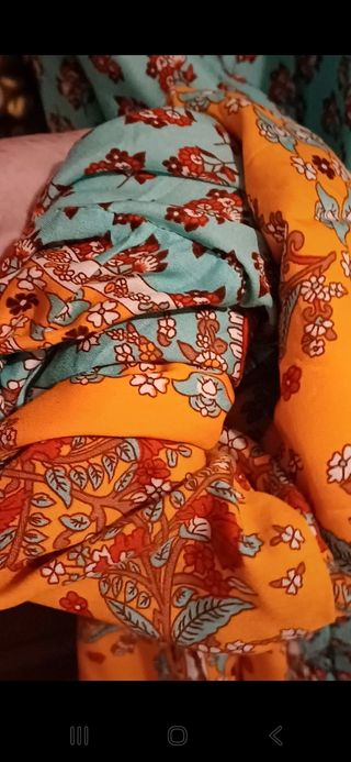 Vestido midi viscosa manga corta