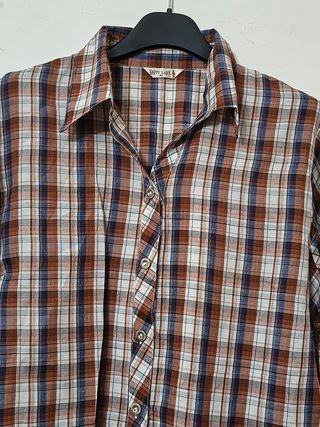 Camicia maniche corte fantasia tartan