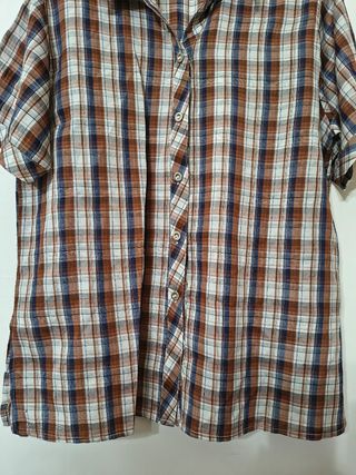 Camicia maniche corte fantasia tartan