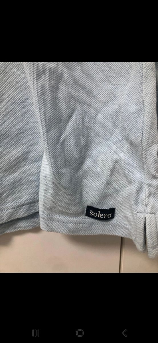Polo Solera Manga Larga Azul Talla S