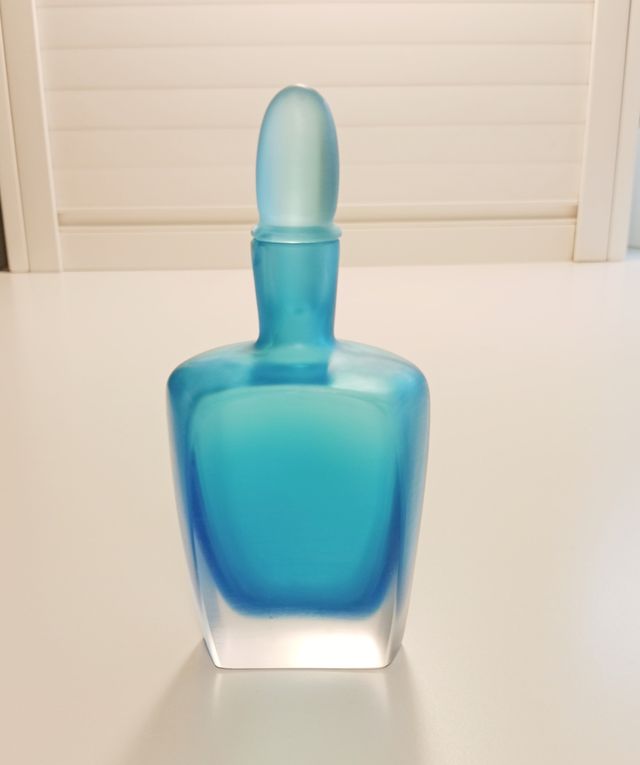Botella Venini Murano 1992 Azul