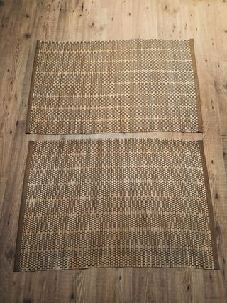 Alfombrillas enrollables de sisal marrones