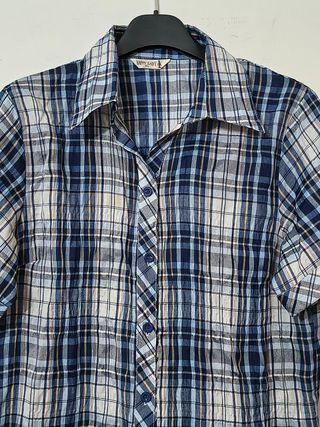 Camicia maniche corte fantasia tartan