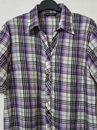 Camicia maniche corte fantasia tartan