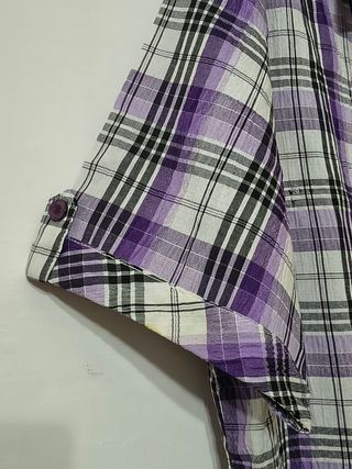 Camicia maniche corte fantasia tartan