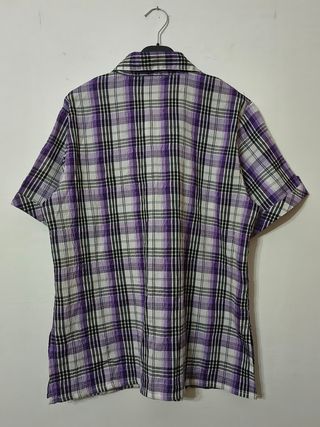 Camicia maniche corte fantasia tartan