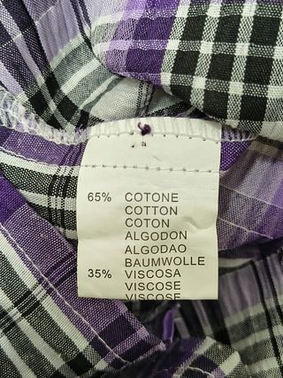 Camicia maniche corte fantasia tartan