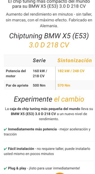 Chip de potemcia Reprogramador BMW X5 de 218 a 248