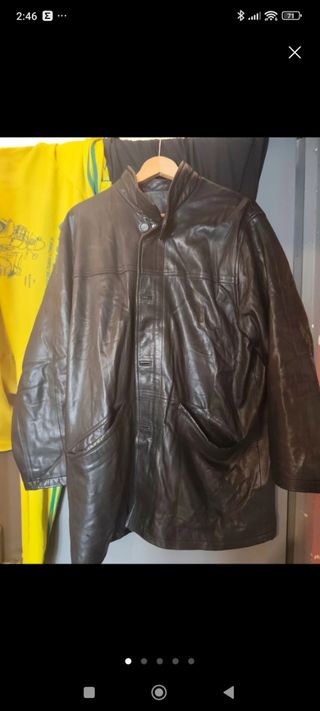 Chaqueta Piel Oveja Vintage Talla L Negra
